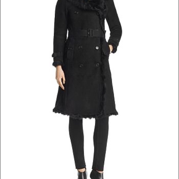 BURBERRY Tolladine Shearling Trench Coat